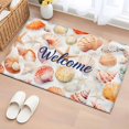 thumbnail image 1 of Welcome Yellow Seashell Washable Small Entryway Area Rugs 2'x3', Ocean Starfish Summer Low Pile Throw Rug Non-Slip Sturdy Edge Binding Carpet for Front Door Floor Room Entry, 1 of 9