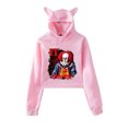 thumbnail image 1 of Welcome to Derry Cat ear hoodie with popular pattern casual women's short hoodie sportswear, 1 of 2