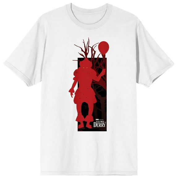 Welcome to Derry IT Silhouette Tree branches on White Adult T-Shirt-XXL