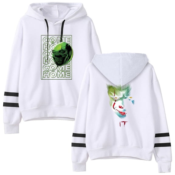 Welcome to Derry Pocket free neutral fashion trend long sleeved hooded sweatshirt