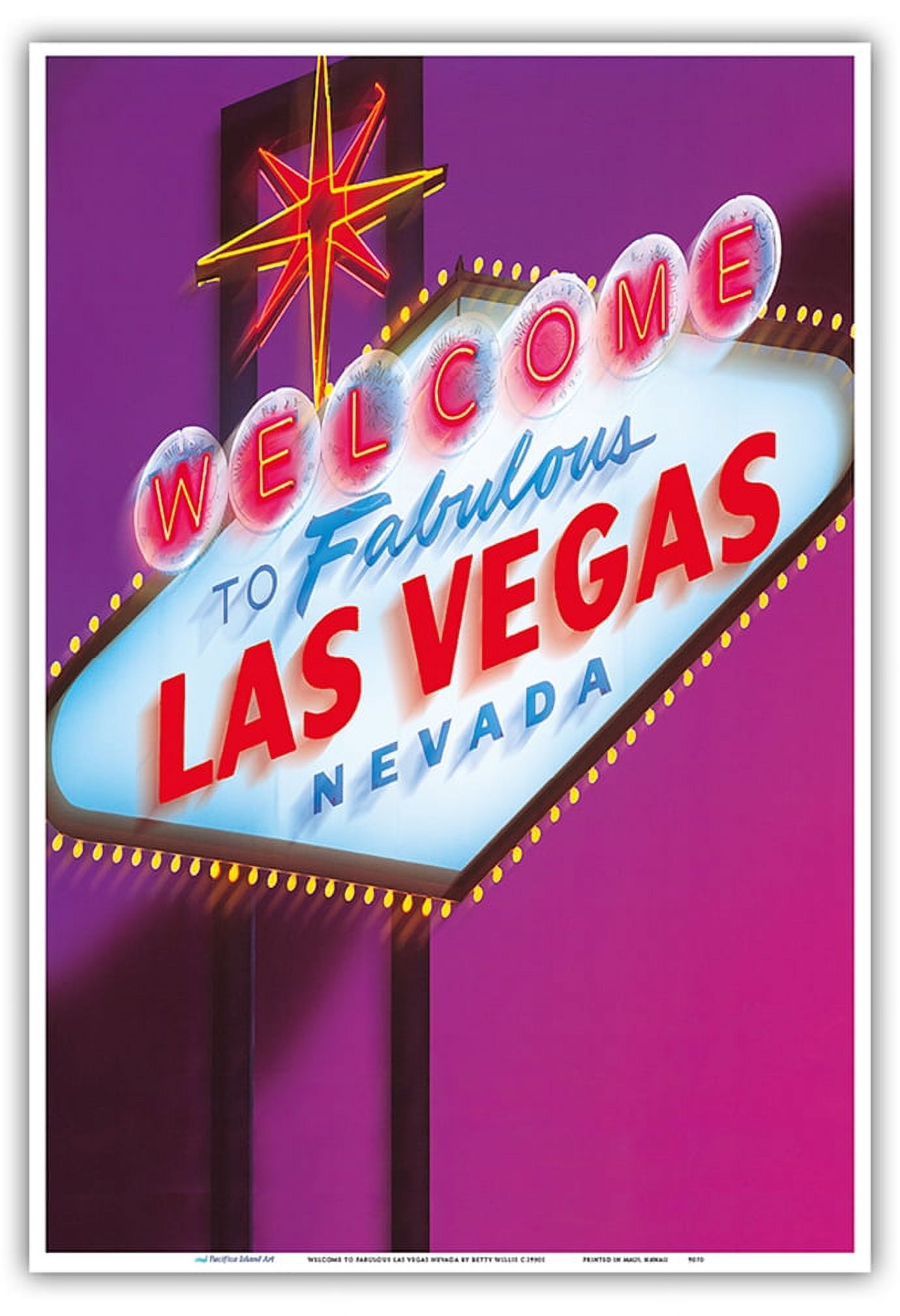 Welcome to Fabulous Las Vegas Nevada Sign - Vintage Travel Poster by ...
