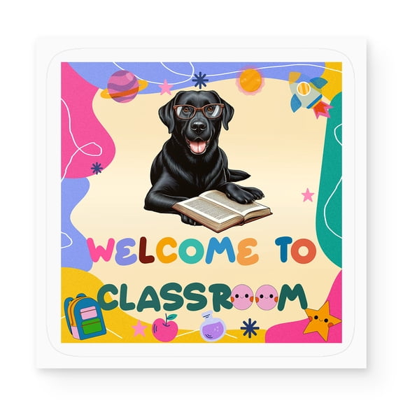 Welcome to Labrador Retriever Classroom Teacher Dog Mom Vinyl Sticker Lab Dog Lover Gifts Waterproof Decal Art Decor - 02015