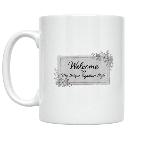 Welcome to My Unique Signature Style - Home Decor Enthusiast - 11 oz Ceramic Coffee Mug