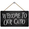 Welcome to Our Catio Wooden Sign, Home Garden Wall Plaque for Cat ...