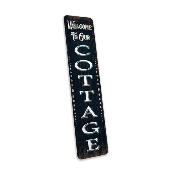 Welcome to Our Cottage Sign Cabin Getaway Rustic Décor Signs Gift 4x18 204182001045