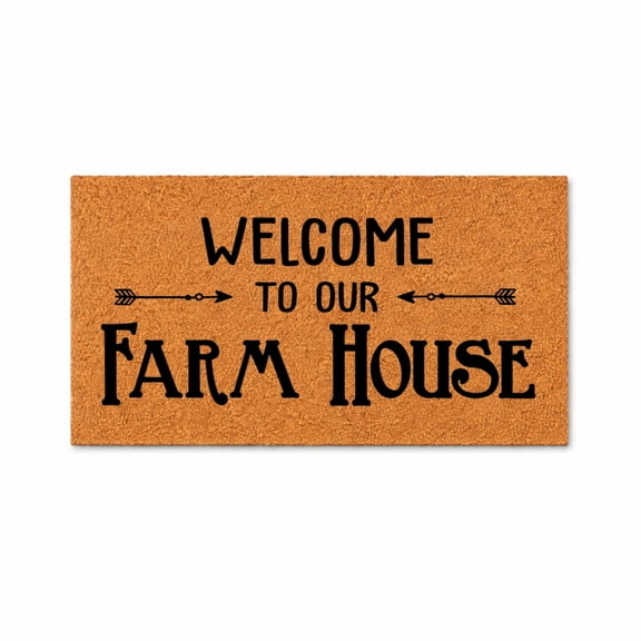Welcome to Our Farm House Doormat, Indoor Outdoor Welcome Mat, Farmhouse Entryway Decor (16x24 inches) 1982