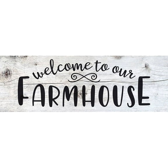 Welcome to Our Farmhouse Chic White Farmhouse Wood Sign Wall Décor Gift 8x24 Wood Sign B3-08240028179