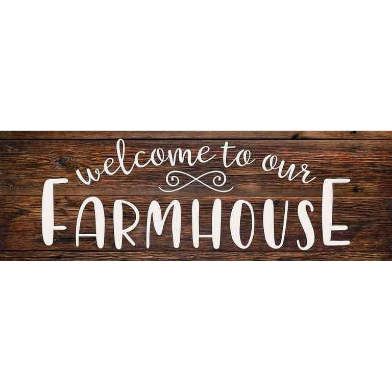 Welcome to Our Farmhouse Rustic Looking Wood Sign Wall D cor Gift 6 x 18 Wood Sign B3 06180028037