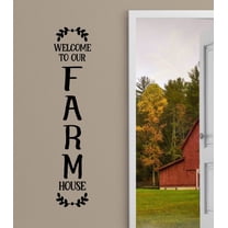 Welcome to Our Farmhouse Vinyl Decal for Entryway Porch Art Wall Decor Sticker 23x5-Inch Black