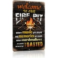 thumbnail image 1 of Welcome to Our Fire Pit Funny Camper/ Camping Metal Tin Signs Vintage Patio Back Yard Decorations Gifts 8 X 12 Inch Indoor/Outside Accessories, 1 of 7