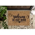 thumbnail image 1 of Welcome to Our Home | Welcome Mat | Welcome Doormat | Front Door Mat | Home Doormat | Housewarming Doormat | Closing Gift, 1 of 2