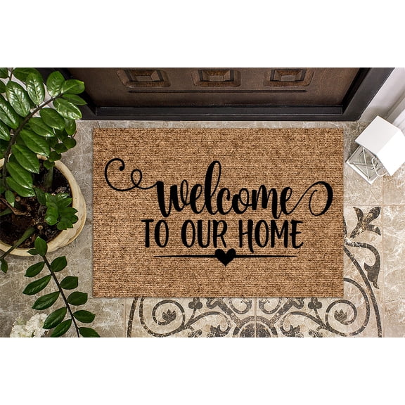 Welcome to Our Home | Welcome Mat | Welcome Doormat | Front Door Mat | Home Doormat | Housewarming Doormat | Closing Gift