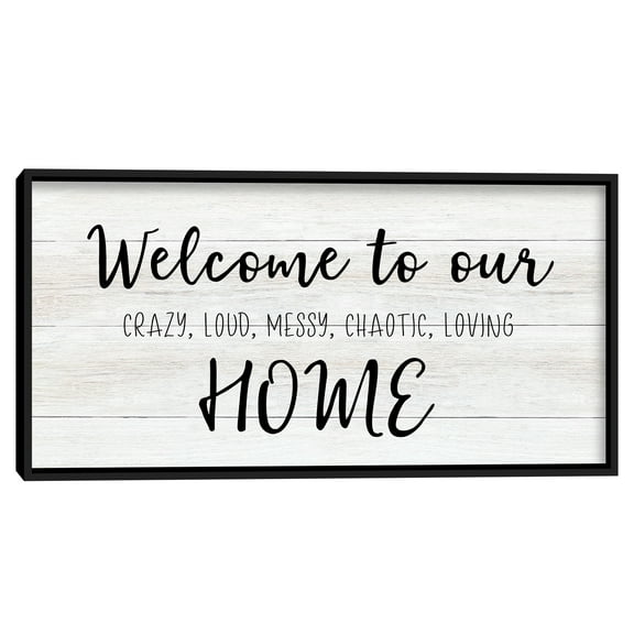 Welcome to Our Home by CAD Designs Box Framed Canvas Art Print