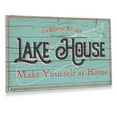 thumbnail image 1 of Welcome to Our Lake House Metal Tin Sign Wall Decor Farmhouse Beach Sign Gifts Size: 8 x 12 Inch, 1 of 4
