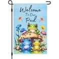 thumbnail image 1 of Welcome to Our Pad Frogs Garden Flag for Outside Double Sided,Small Vertical Summer Pond Flags for Yard Lawn Porch Home Outdoor Decor, 1 of 5