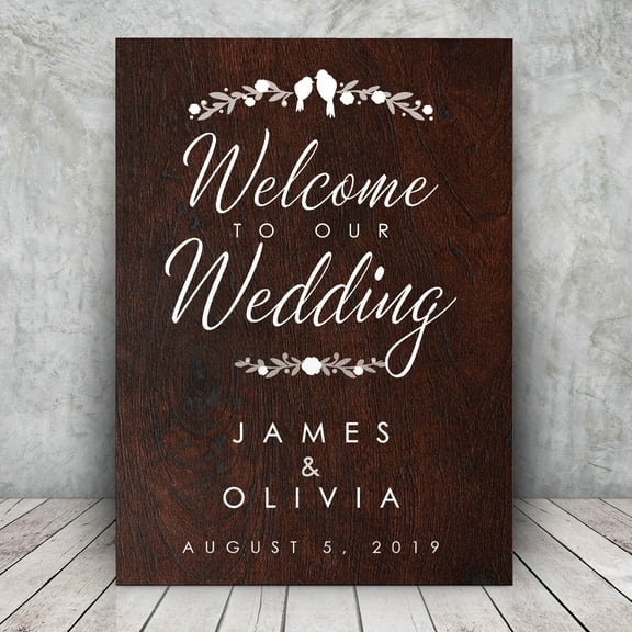 Welcome to Our Wedding 24x36 Canvas