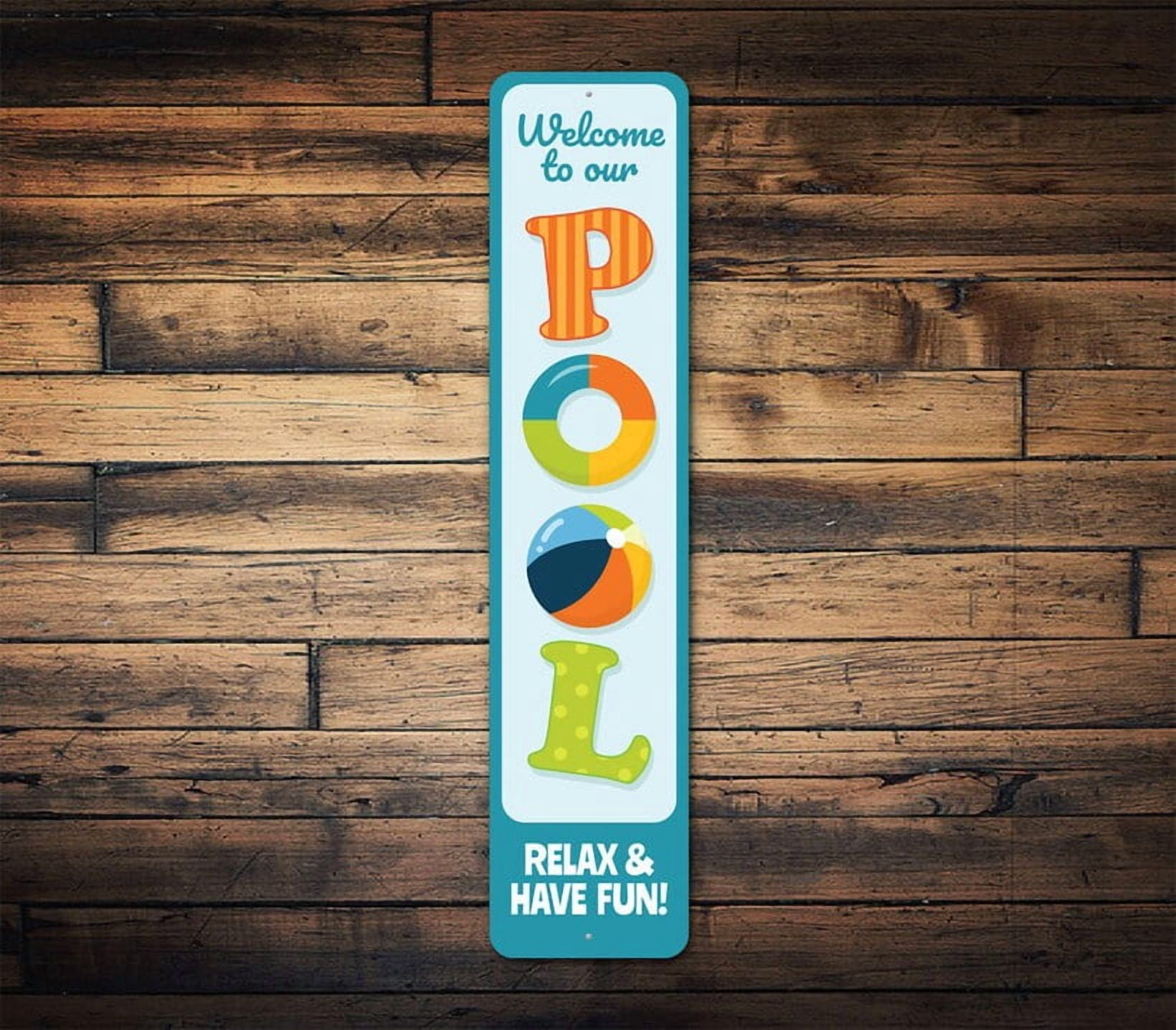 Welcome to Pool Sign Fun Pool Sign Wall Decor Pool Wall Decor Funny ...