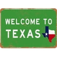 thumbnail image 1 of Welcome to Texas - Metal Sign Vintage Look Garage Man Cave Retro Wall Decor- 8 X 12 Inches Metal Tin Sign, 1 of 5