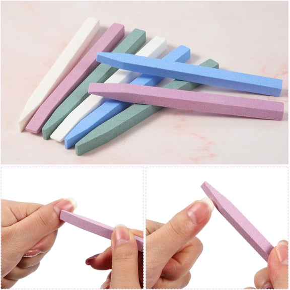 Welcome to my boutique! 8 Pieces Stone Nail File Nail Pumice Stone Stick Pumice Stone Nail Cuticle Pusher Stone File for Home Salon Nail Buffing Tool