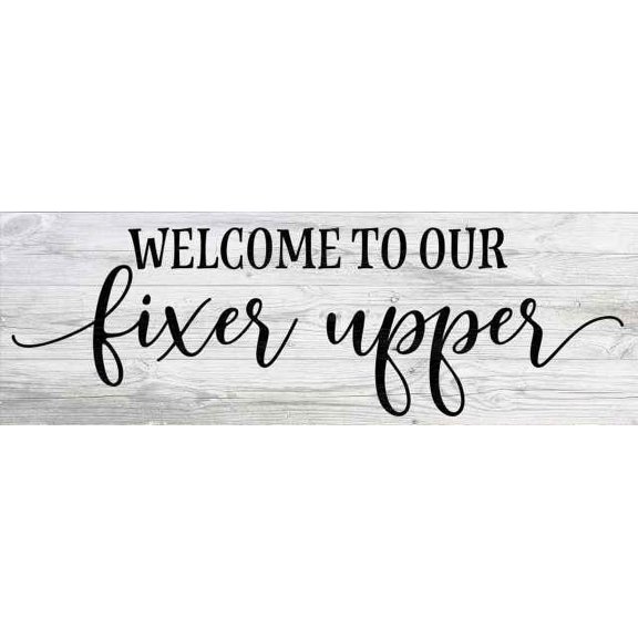 Welcome to our Fixer Upper Farmhouse Rustic Looking Home Decor Wood Sign Gift 6 x 18 Wood Sign B3-06180062021