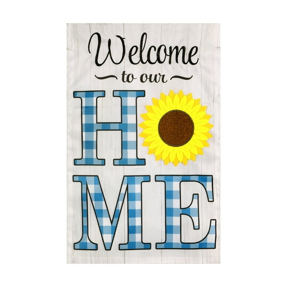 Welcome to our Home Sunflower Yard Flag 11.5in x 18in