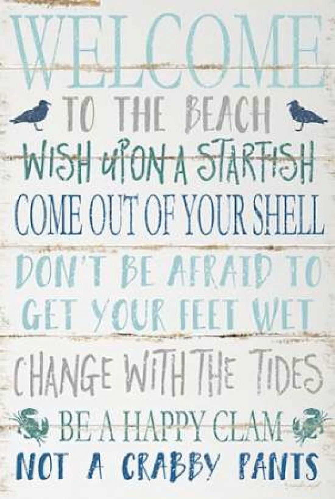 Welcome to the Beach Canvas Art - Jennifer Pugh (12 x 18)