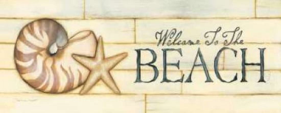 Welcome to the Beach Canvas Art - Stephanie Marrott (10 x 20)