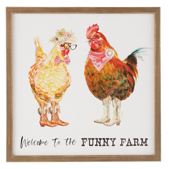 Welcome to the Funny Farm Collection - Framed Artwork