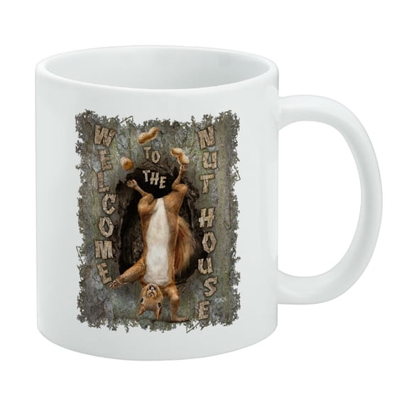 Welcome to the Nut House Squirrel White Mug