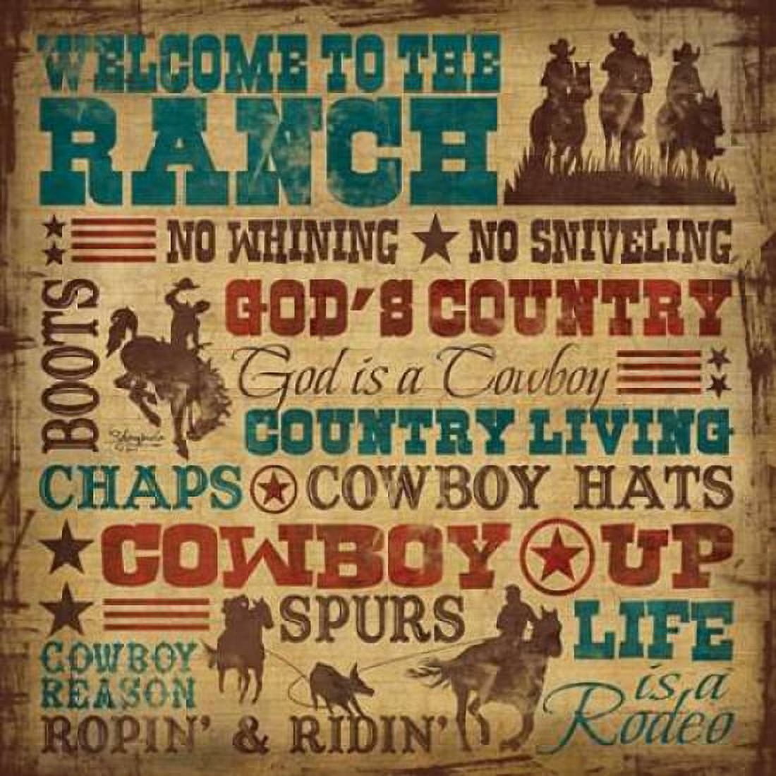 Welcome to the Ranch Canvas Art - Shawnda Eva (24 x 24)