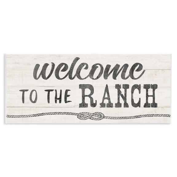 Stupell Industries Welcome to the Ranch Wall Plaque Art, design by CAD Designs, 7 x 17