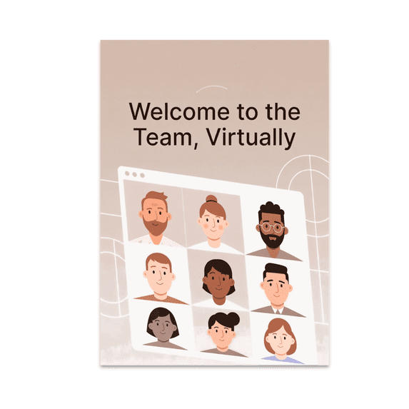 Welcome to the Team, Virtually - Remote Work Professionals - 13x19 Poster Print