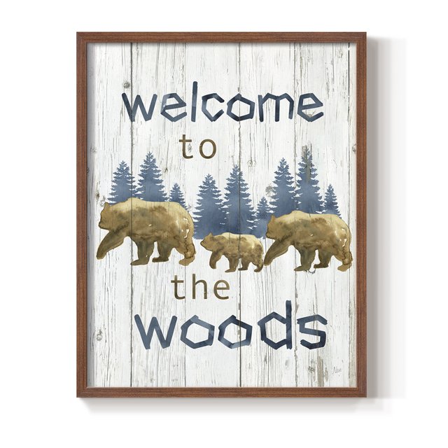 to the Woods Framed Print in Brown Solid Wood 16 x 20 Framed