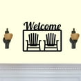 thumbnail image 1 of Welcome with Beach Chairs Laser Cut Solid Steel Decorative Home Accent Wall Sign Hanging, 1 of 3