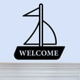 thumbnail image 1 of Welcome with Sailboat Marine Themed Laser Cut Solid Steel Decorative Home Accent Wall Sign Hanging, 1 of 3