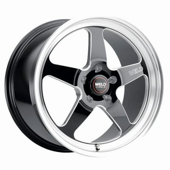 Weld  20 x 9.5 in. S104 Ventura 5 x 135 mm ET13 Backspace 5.75 in. Wheel, Gloss Black - 87.1 mm Dia.