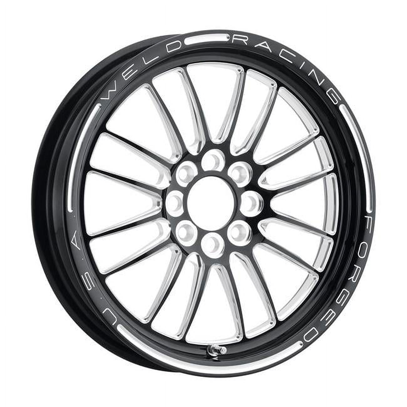 Weld 778B-30915 Tuner Import Drag 13 x 9 4 x 100 mm Bolt Pattern 5 in. Backspacing Wheel, Black CTR