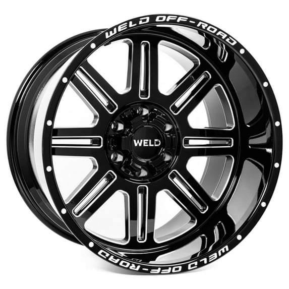 Weld Offroad W103 Chasm 20x9.0 5x139.7/5x150 00et Gloss Black Milled wheel