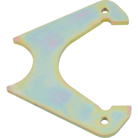 Speedway Motors Weld-On Brake Caliper Bracket Calipers Steel Flat Mount Rear Disc Brake Bracket for 3 Inch Axle Tube 7 Inch Bolt Spacing Zinc Plated, Compatible with 69-77 GM Cars