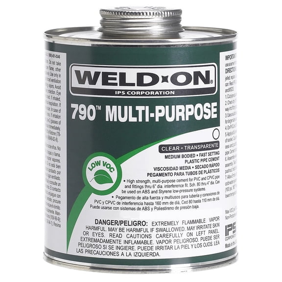 Weld On 10258 1 Pint Clear 790 Multi-Purpose Cement
