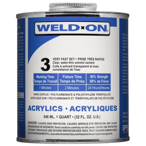 Weld-On Acrylic Water Thin Solvent Cement, 32 fl oz