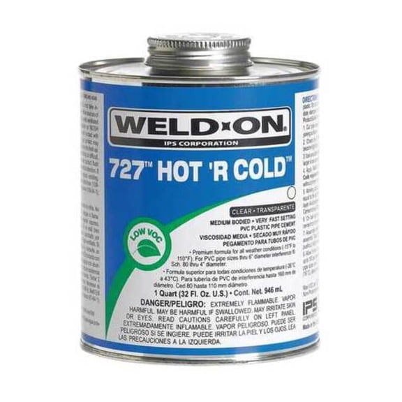 Weld-On PVC Hot 'R Cold Clear Medium Bodied Pint 13967