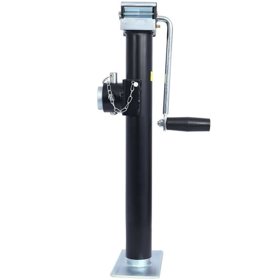 Reliable Load-Bearing Trailer Jack Black Swivel Design 5000 lbs Capacity With 15-1/2 Inches Vertical Travel