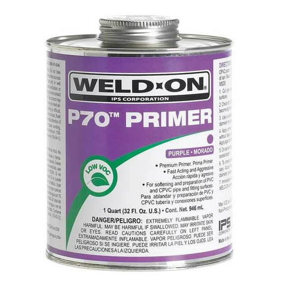 Weld-On P-70 Purple Primer PVC/CPVC Quart 13994