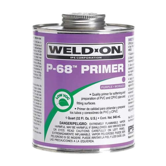 Weld-On P-68 Primer PVC/CPVC 1/2 Pint 13993