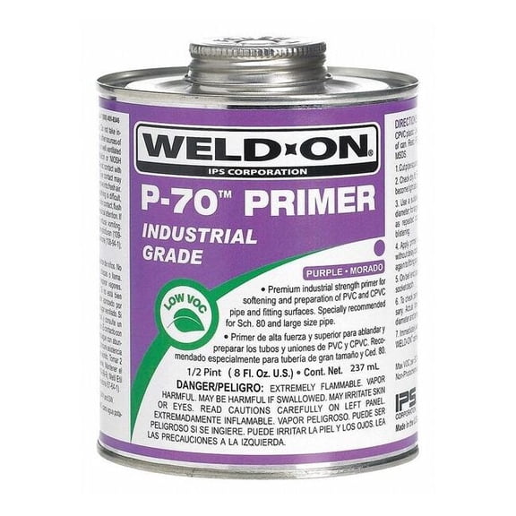 Weld-On P-70 Purple Primer PVC/CPVC 1/2 Pint 13996