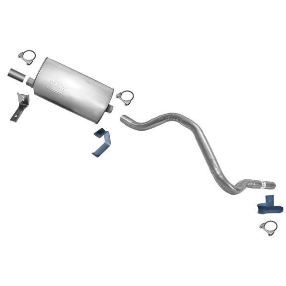 Weld-On Rear Muffler & Tail Pipe for 1985-1991 for Astro for Van 4.3L Rear Wheel Drive - 100% for Fit Accuracy, Easy Install, Single Exit
