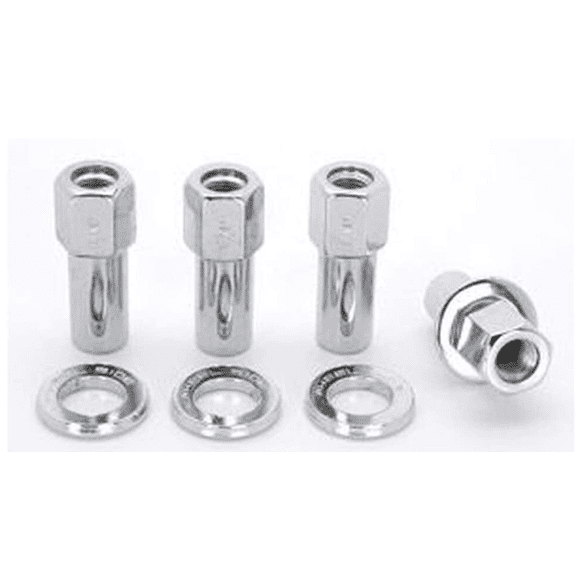 Weld Open End Lug Nuts w/ Centered Washers 1/2in. RH - 4pk.