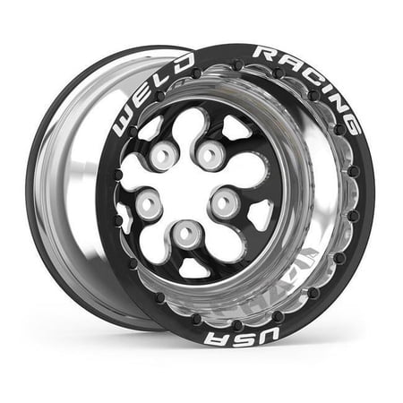 Weld Racing 15 x 14 in. 5 x 4.75 in. Bolt Pattern 4 in. Bolt Pattern Double Alpha 1 Wheel, Black