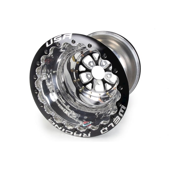 Weld Racing V-Series Drag Wheel Blk 16x16 5x4.75 4.0BS Dbl